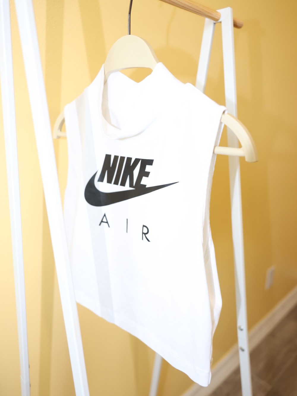 Nike White Sleeveless Logo Tank Top